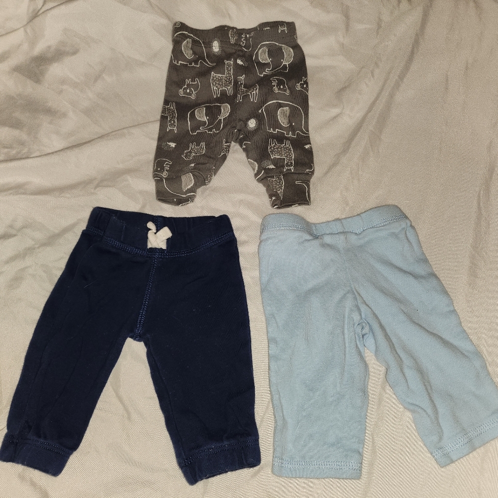3 PC Set Newborn Pants Boys Unisex Bundle Lot $7